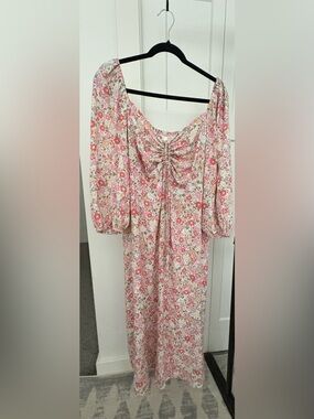 H&M Floral Pink Maxi Dress